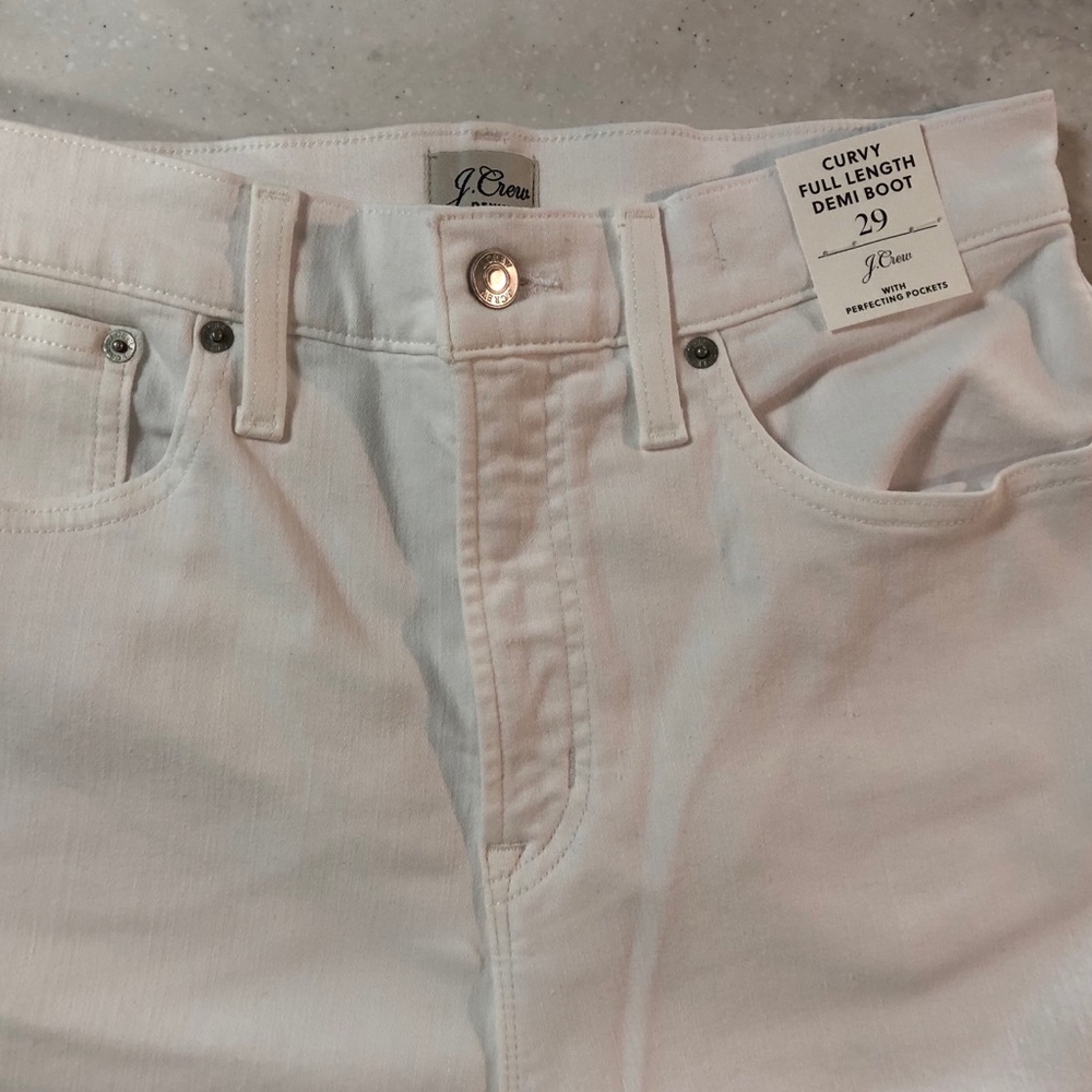 J.Crew Curvy Full-Length White Bootcut Jean 29 - Picture 8 of 9